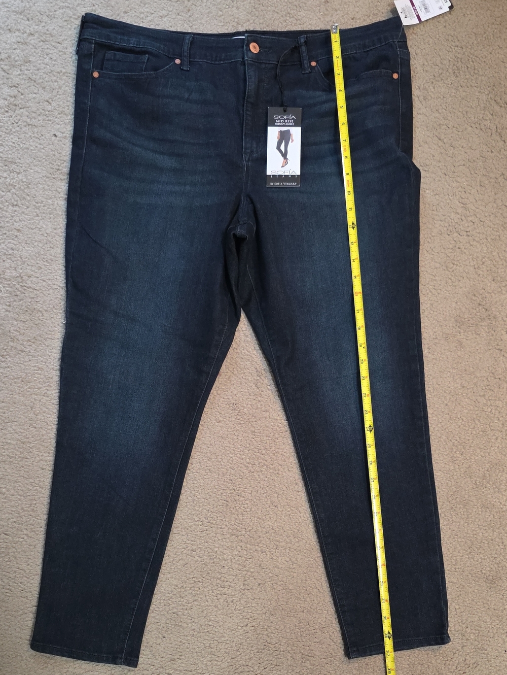 Sofia Jeans By Sofia Veraga Dark Mid Rise Skinny Women's Jeans - Stretch NWT